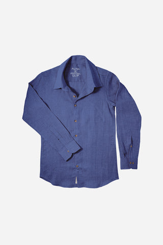 Linen Shirt - Horizon Blue