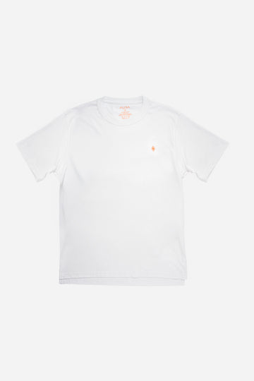 Essential T-shirt White - Orange Monogram