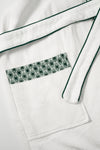 Waffle Robe - Monogram Evergreen & White