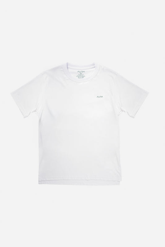 Essential T-shirt White - Evergreen AURA