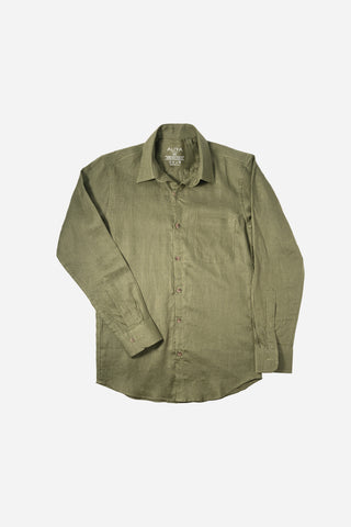 Linen Shirt - Olive