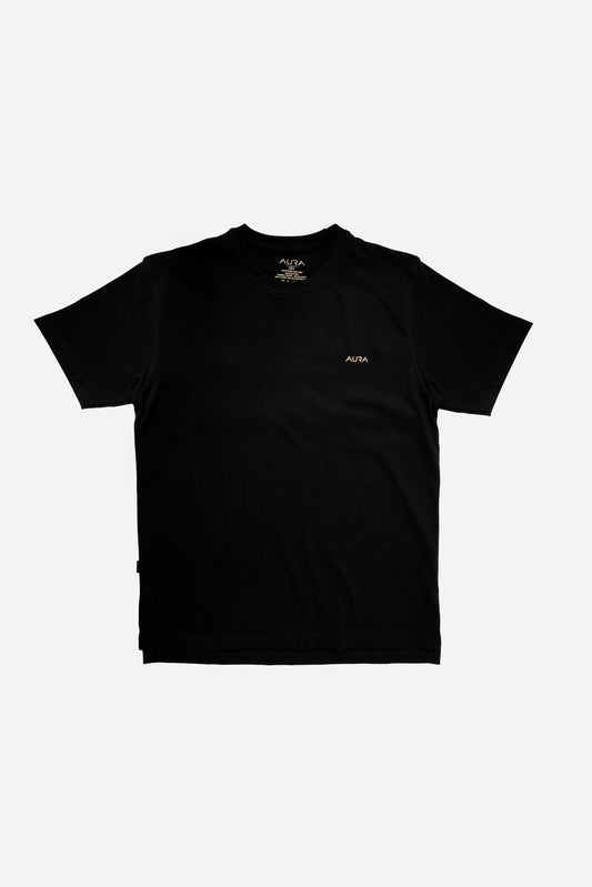 Essential T-shirt Black - Stone AURA