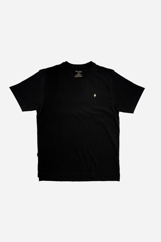 Essential T-shirt Black - Stone Monogram