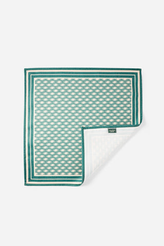 Monogram Pocket Square - Green