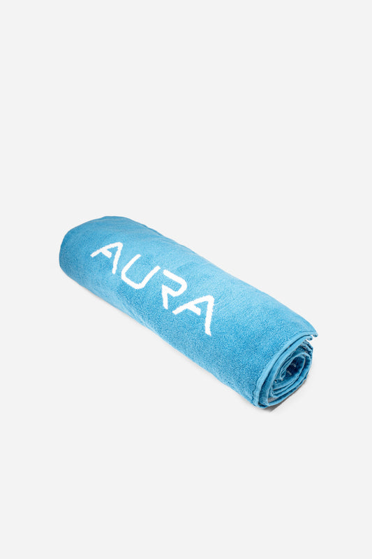 Oversized Beach Towel - Sky Blue Palm Leaf