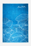 Oversized Beach Towel - Sky Blue Palm Leaf