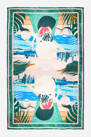 Dubai Skyline Sarong - Green