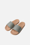 Monogram Sliders - Olive Green