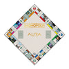 AURA Monopoly board top-down view with AURA Skypool branding at centre