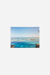 AURA Skypool postcard, aerial view of Palm Jumeirah with Burj Al Arab in the distance
