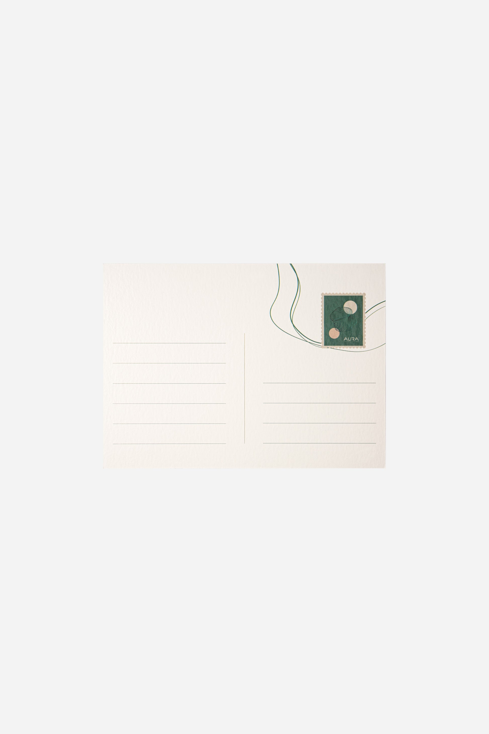 AURA Skypool postcard, writing area