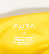 AURA Skypool care label on Calypso swimsuit, 80% nylon 20% spandex, made in Indonesia