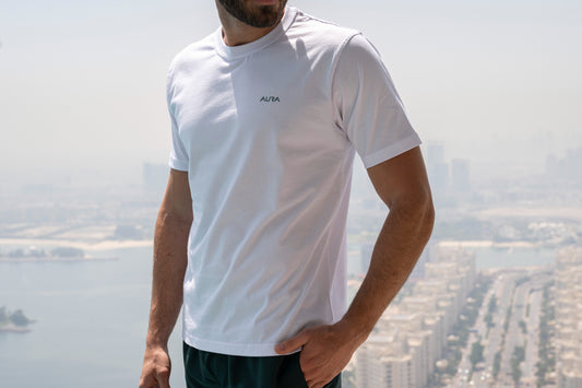 Essential T-shirt White - Evergreen AURA