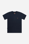 Essential T-shirt Navy Blue - Orange Monogram