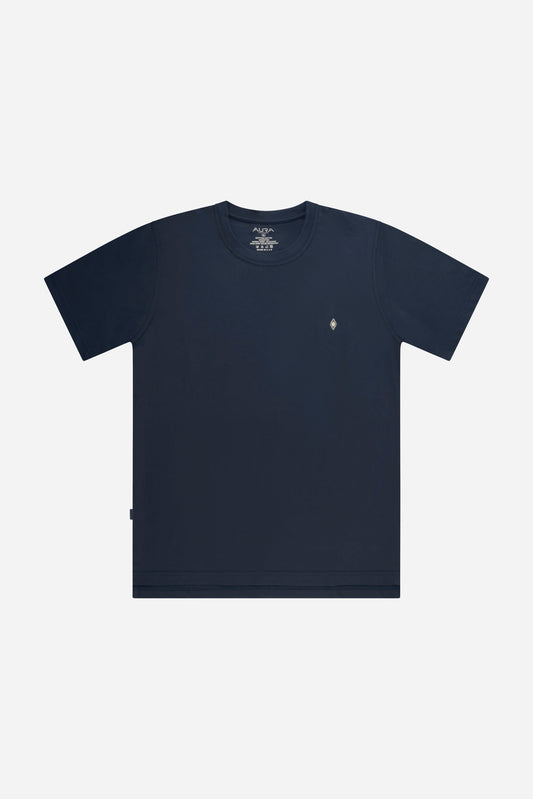 Essential T-shirt Navy Blue - Stone Monogram