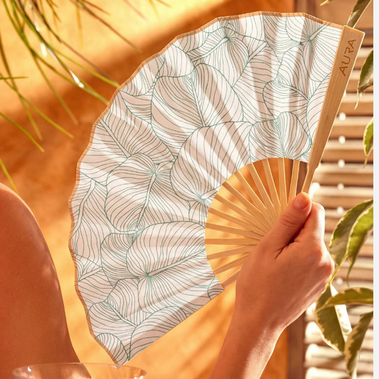 Hand Fan - Light Stone