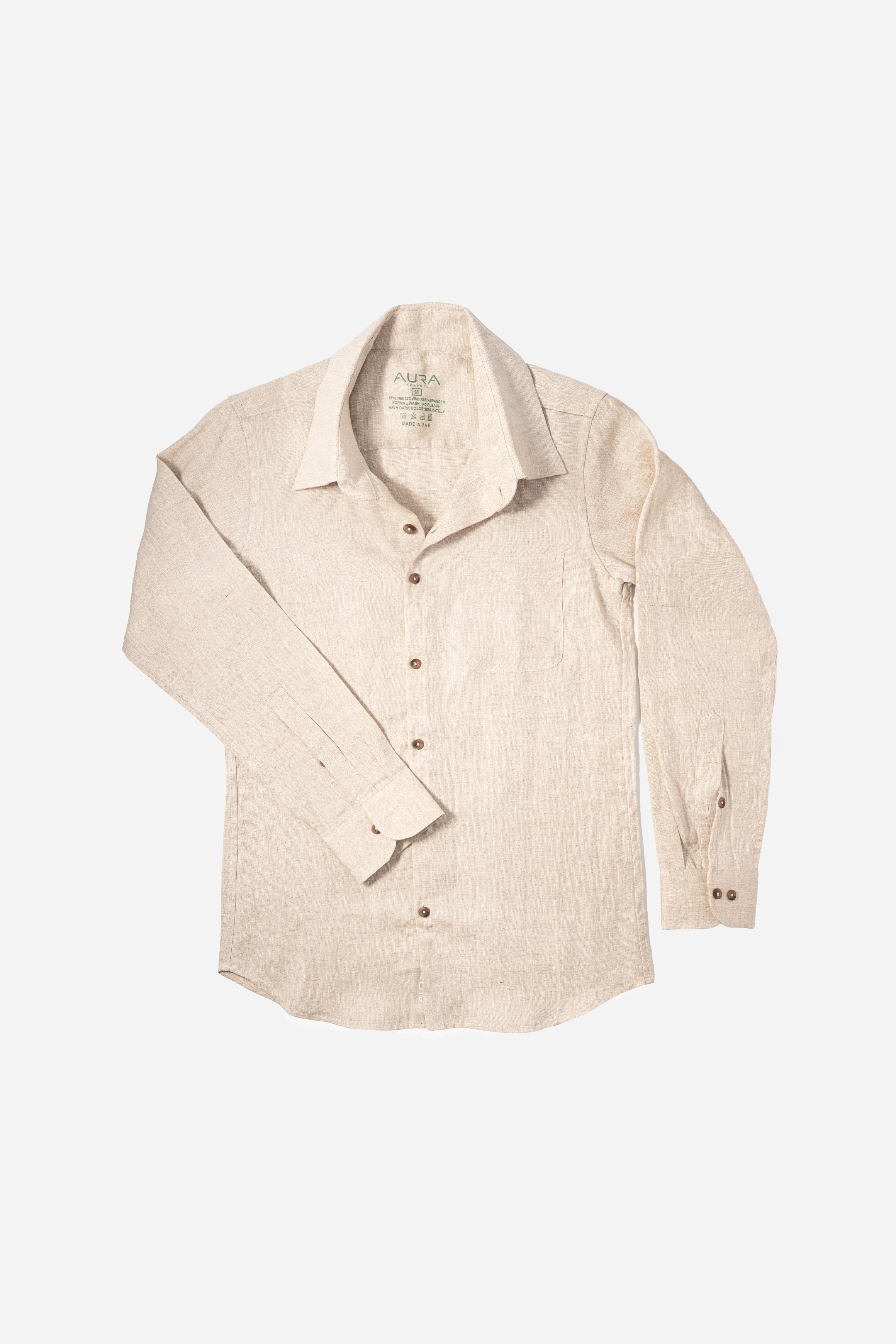 Linen Shirt - Clay – AURA Skypool Boutique