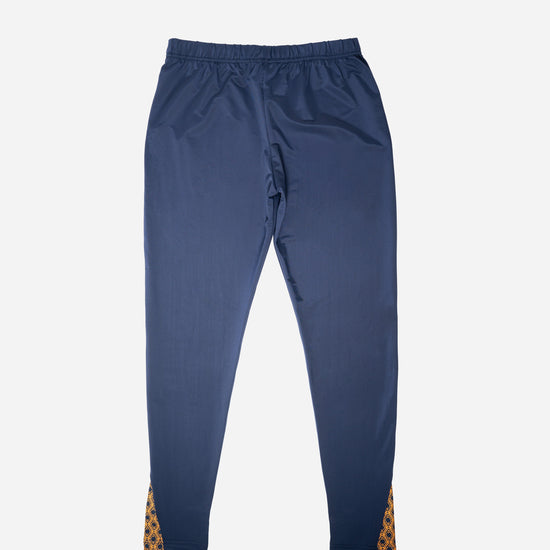 Monogram Burkini leggings in Midnight Mirage, back flat lay