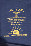 Monogram Rashguard Long Sleeve in Midnight Mirage, care label showing UV50+ protection