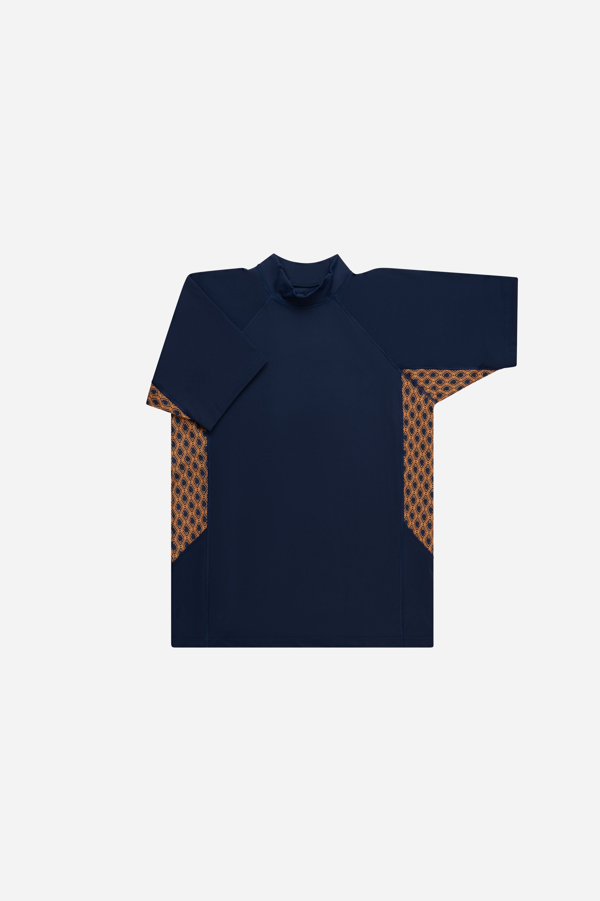Monogram Rashguard Short Sleeve in Midnight Mirage, side angle flat lay