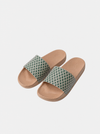 Monogram Sliders - Olive Green