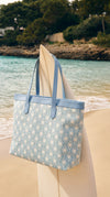 Monogram Tote Bag - Azure Blue