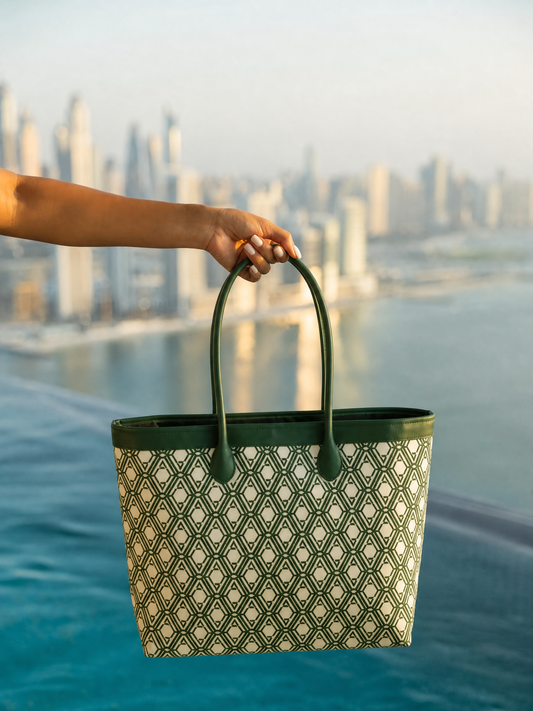 Sac cabas Monogramme - Vert sapin