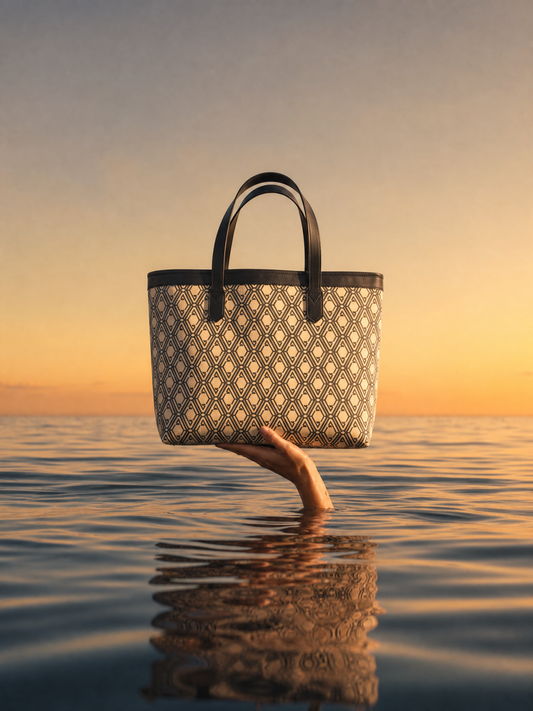 Monogram Tote Bag - Night Black