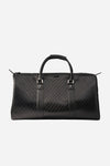 AURA Pinnacle Duffle in monogram black with debossed diamond pattern leather