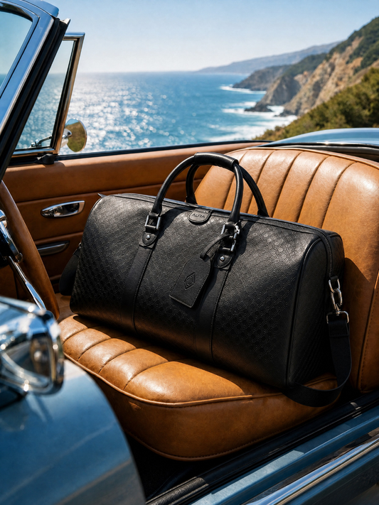 Pinnacle Monogram Leather Duffle - Black