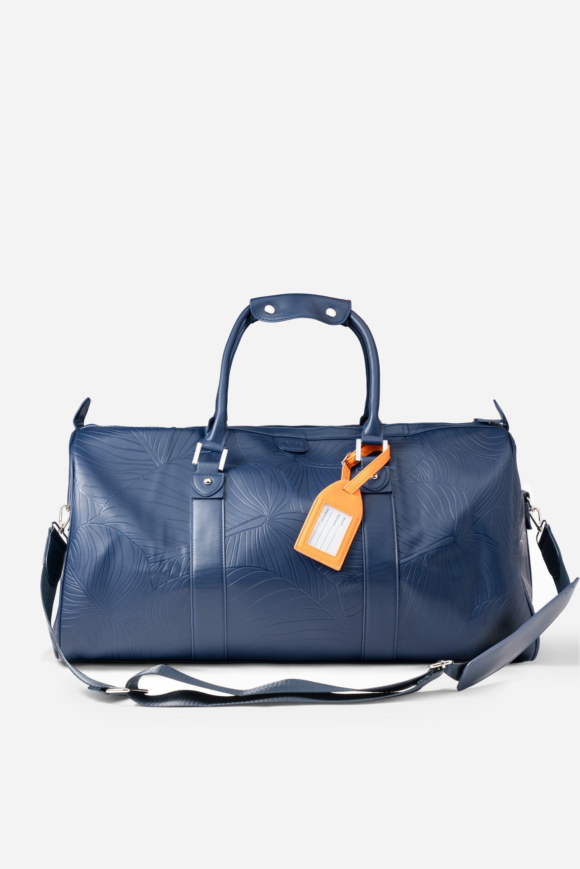 Weekender Duffle horizon blue showing detachable shoulder strap