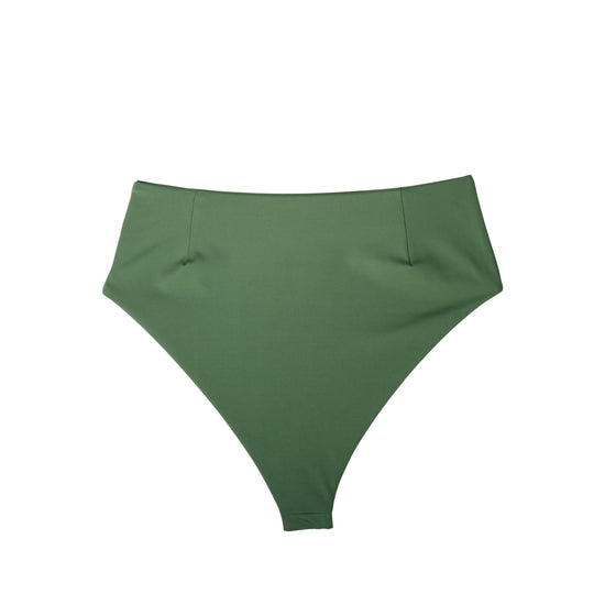 Riviera evergreen bikini bottom alternate view with cheeky high-cut leg