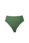 Riviera evergreen bikini bottom alternate view with cheeky high-cut leg