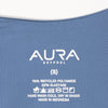 AURA care label on Sirene swimsuit, 78% recycled polyamide 22% elastane, made in Indonesia
