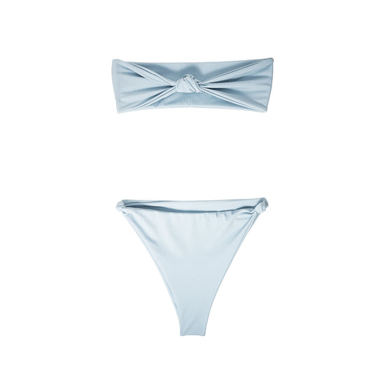 AURA Solstice bandeau top and bottom set in pale azure blue