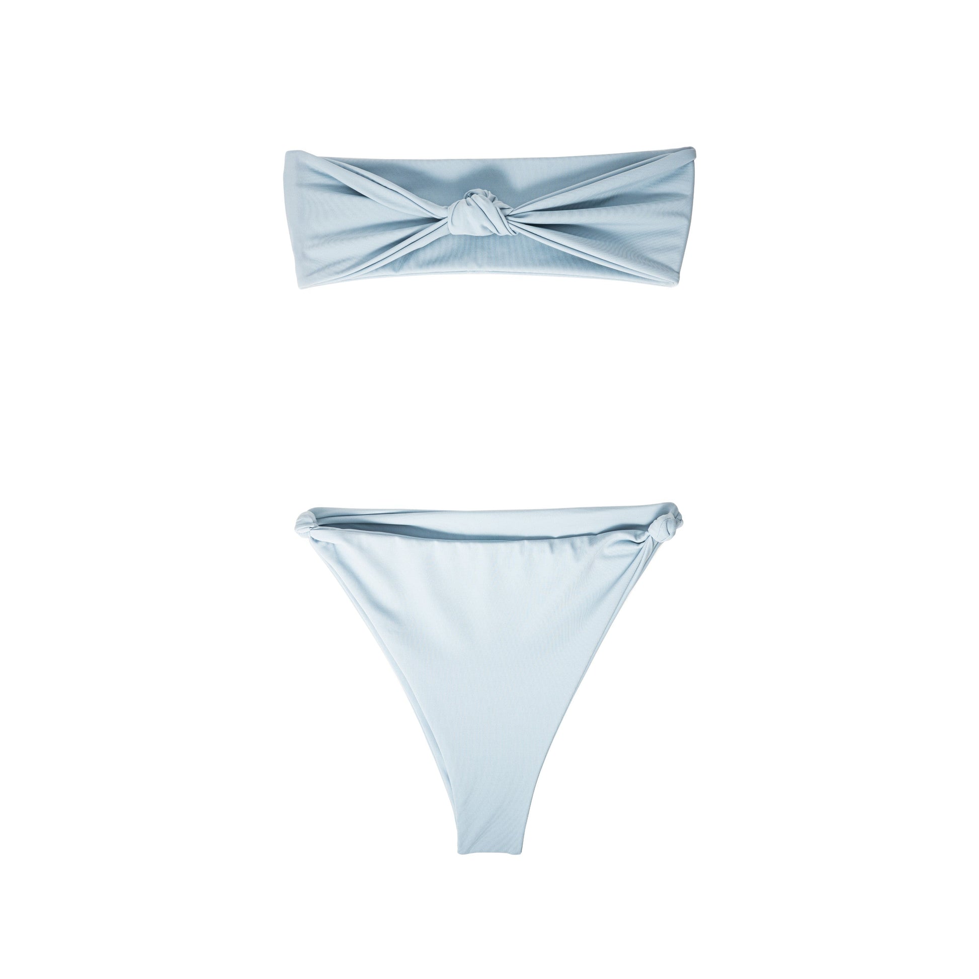 AURA Solstice bandeau top and bottom set in pale azure blue