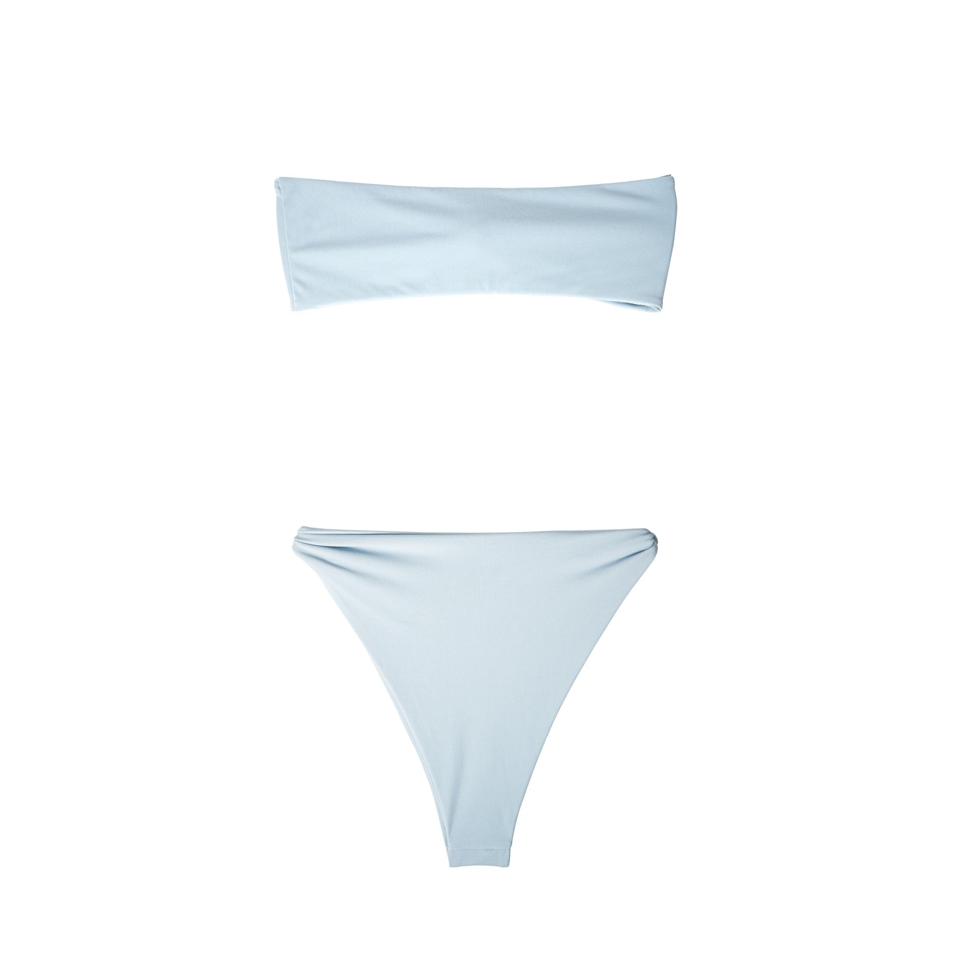 Solstice pale azure blue bikini set with AURA Skypool branded tag