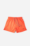 Voyager Swim Shorts in amber orange, front flat lay