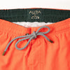 Voyager Swim Shorts in amber orange, waistband and drawstring detail