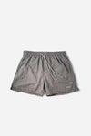 Voyager Swim Shorts in charcoal grey, front flat lay
