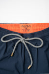 Voyager Swim Shorts in horizon blue, waistband and drawstring detail