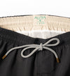 Voyager Swim Shorts in night black, waistband and drawstring detail