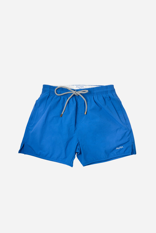 Voyager Swim Shorts in royal blue, front flat lay
