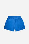 Voyager Swim Shorts in royal blue, back flat lay with pocket detail
